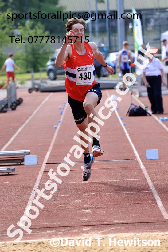 Mens Under-17s Triple Jump, 2024 North Eastern Track and Field Champs., Middlesbrough.  Photo: David T. Hewitson/Sports for All Pics
